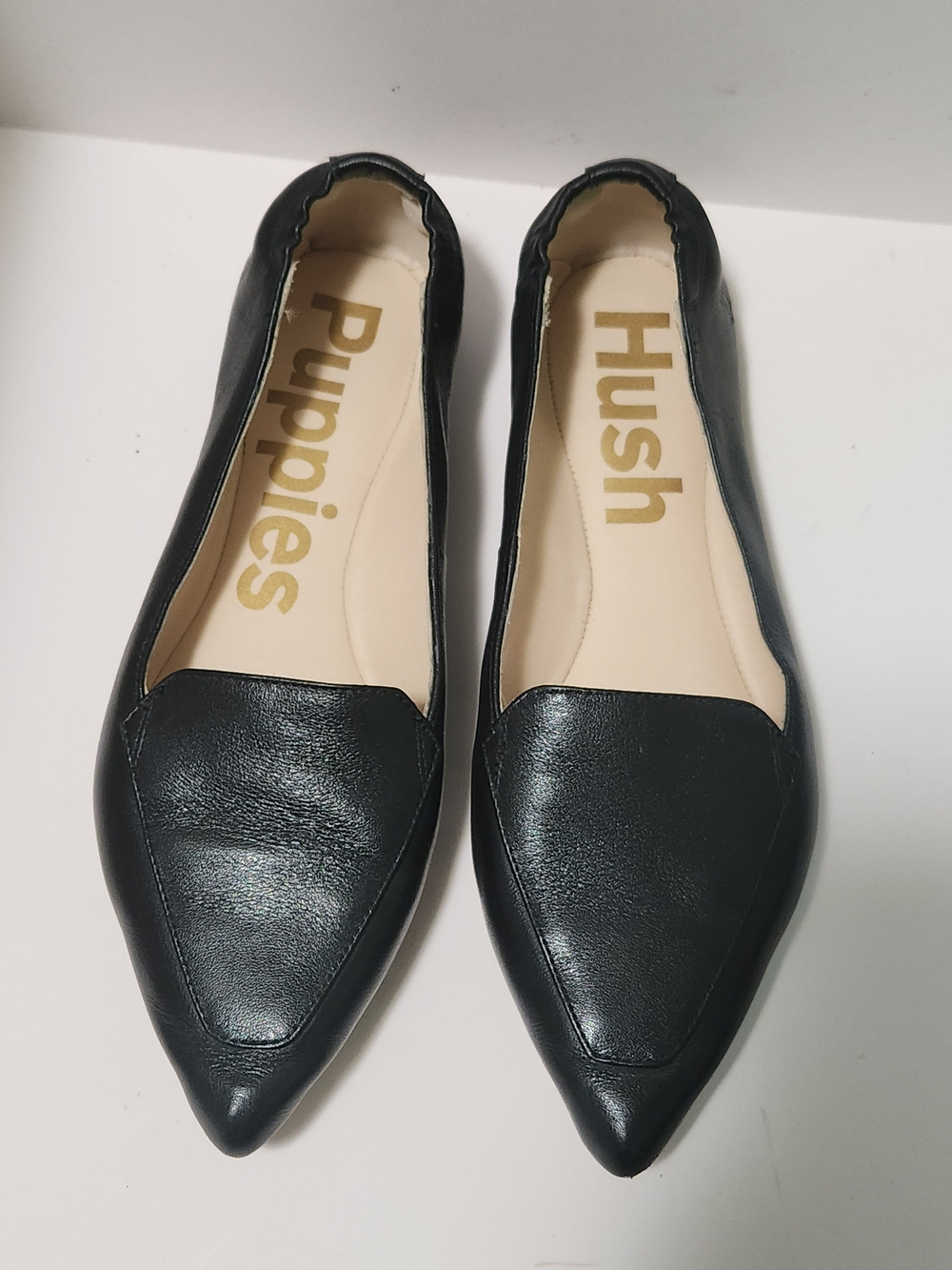 Hush Puppies Women's Black Hazel Pointe Loafer Flats Size 8 Nwot